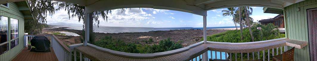 Panorama North Shore Oahu view balcony