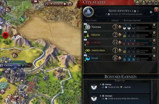 Civilization VI screenshot city states