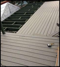 Deck plank installation gray Trex retrofit