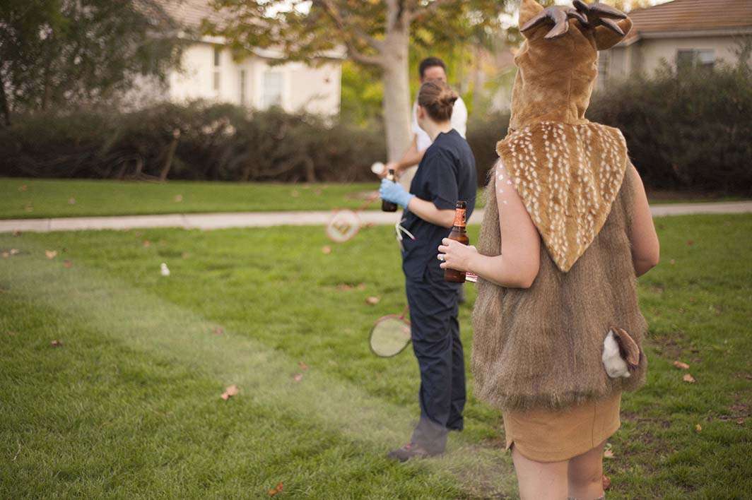 Halloween badminton deer nurse