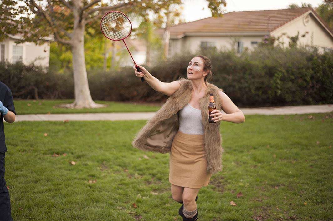 Halloween badminton costumes deer