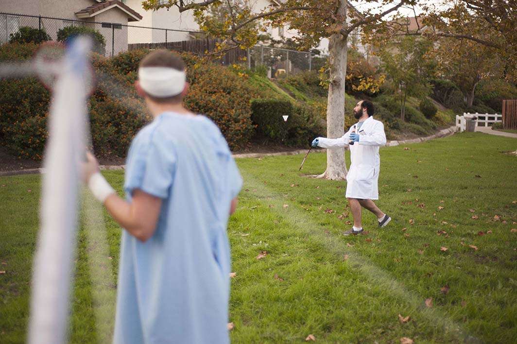 Halloween badminton costumes doctor surgeon