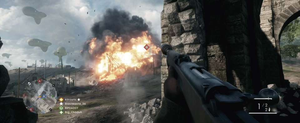 Battlefield 1 fire explosion