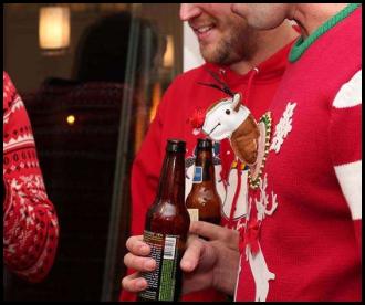 Holiday sweater party