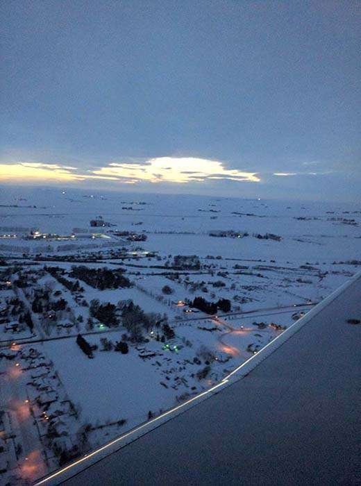 Idaho plane flight window snow