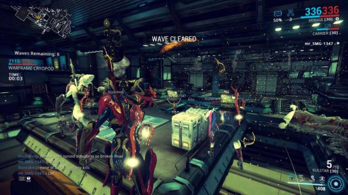 Warframe Mirage Synoid Simulor broken chat OP ItsViroking balls