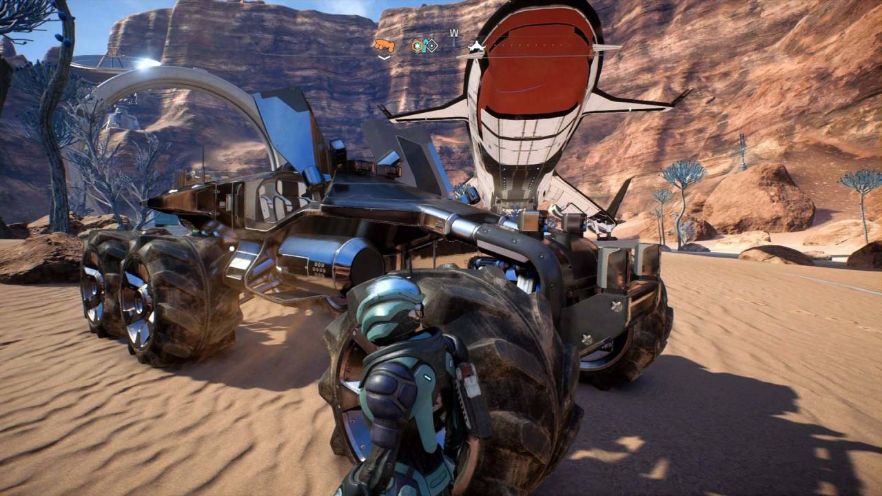 Mass Effect Andromeda screenshot Tempest vehicles Eos