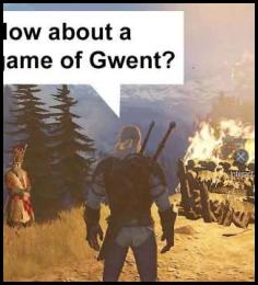Witcher 3 meme inappropriate Gwent moment