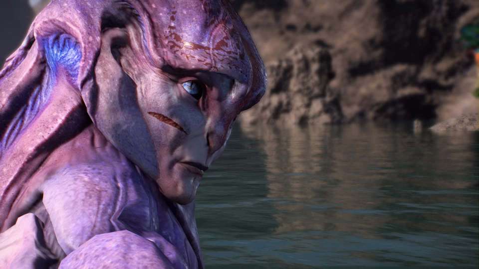 Mass Effect Andromeda Jaal swimming