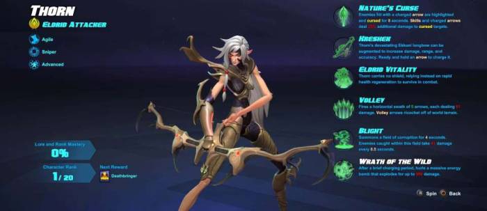 Battleborn screenshot character select Thorn