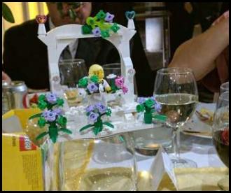 Lego wedding table arrangement