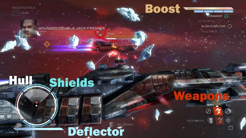 Rebel Galaxy video game HUD overview