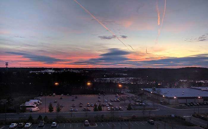 BWI airport Baltimore Maryland sunset