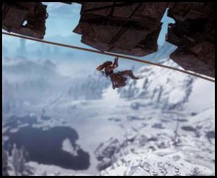 Horizon Zero Dawn Aloy zipline snow