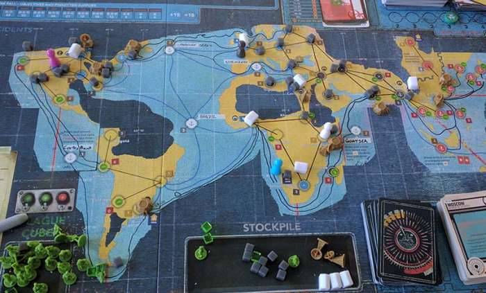 Pandemic Legacy Season 2 final board