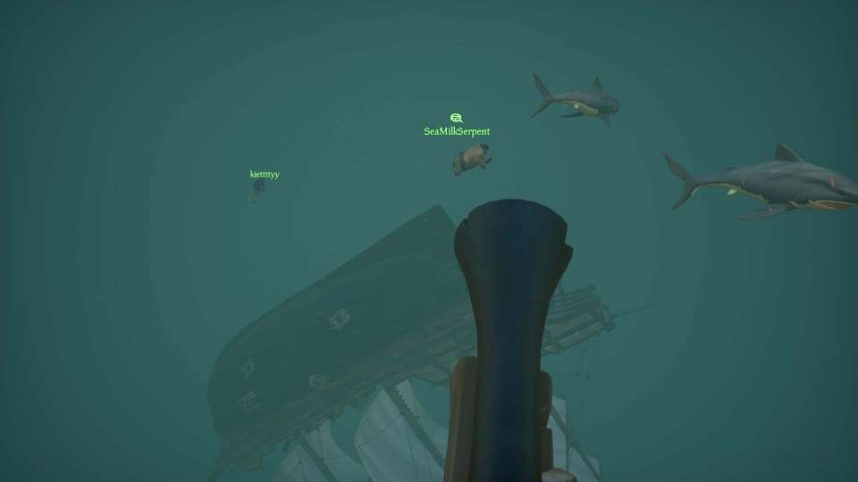 Sea of Thieves ship wrecked sinking sharks RIP F in the chat boys