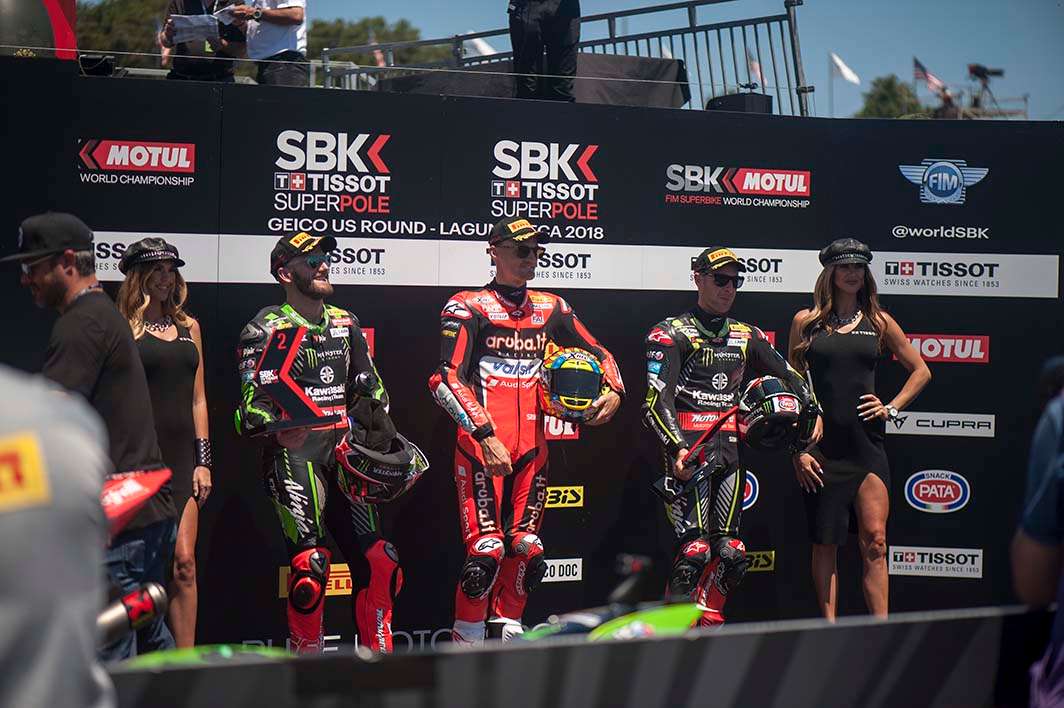 World Superbike SBK Laguna Seca 2018 podium