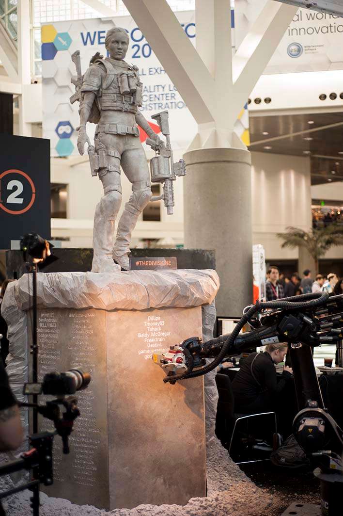 E3 2018 The Division 2 statue