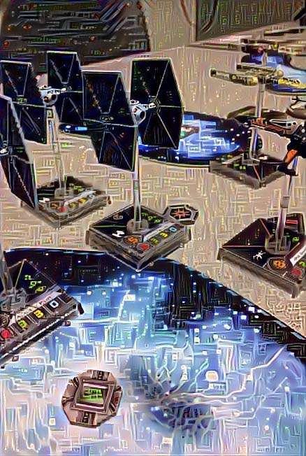 Neural style transfer DL4J x wing miniatures video game