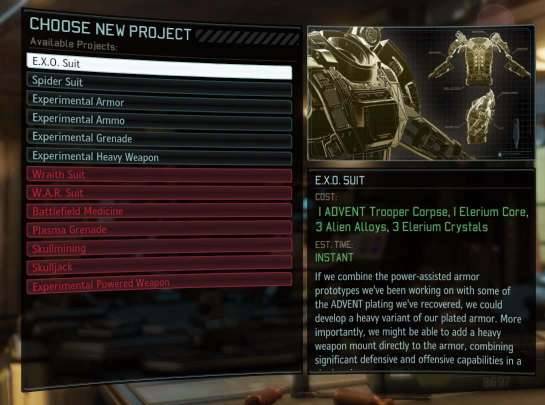 XCom 2 EXO Suit project research
