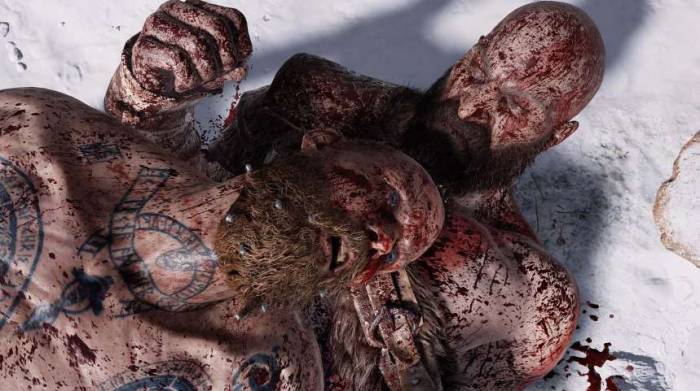 God of War 2 screenshot bloody fight