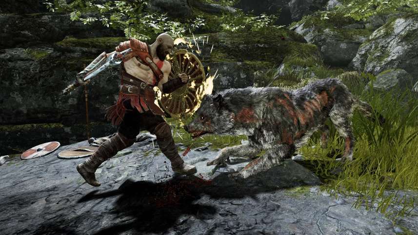 God of War 2 Kratos wolf shield