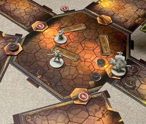 Gloomhaven dungeon map hexes