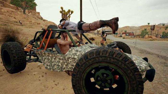 PUBG enemy planking vehicle kill Miramar buggy