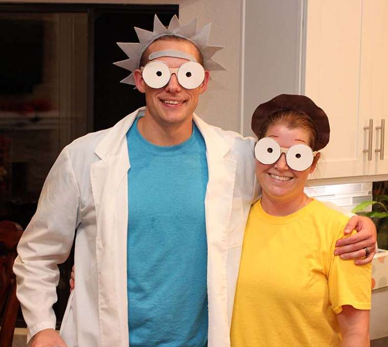 Halloween party costume Rick and Morty