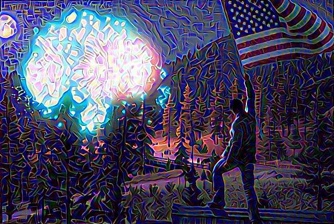 FarCry 5 neural style transfer flag fireworks