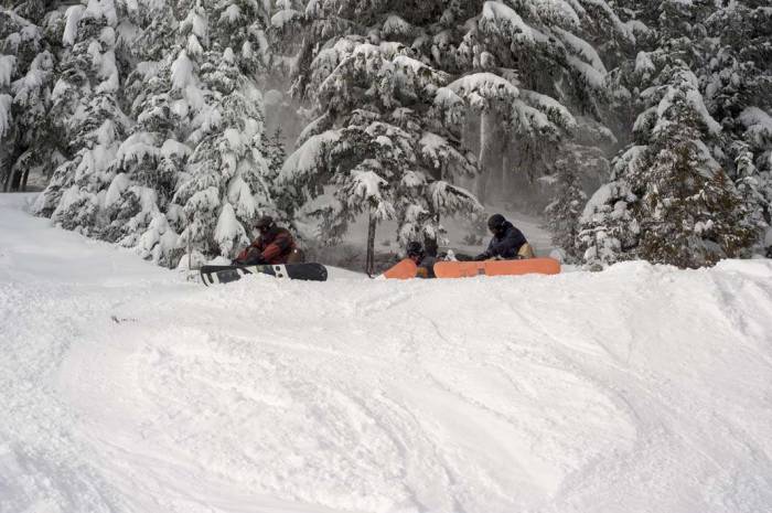 Mt Hood snowboard slowboard sitting click click click