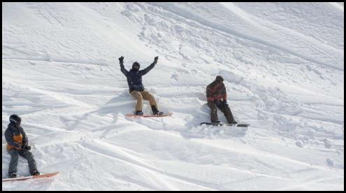 Skiing snowboarding Mount Hood resting