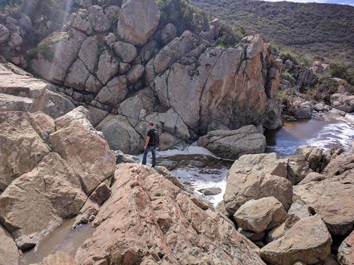 Penasquitos Creek airquotes Waterfall foamy and gross