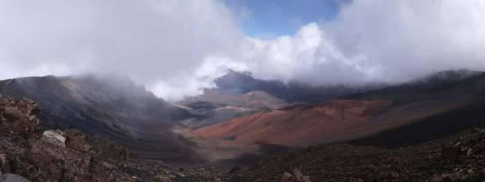 Hawaii Maui Haleakala crater panorama