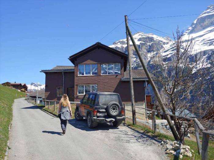 Switzerland travel alps Gimmelwald car free no cars at all unreachable by car