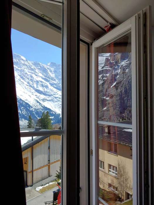 Swiss Alps Murren Hotel Eidelweiss room view