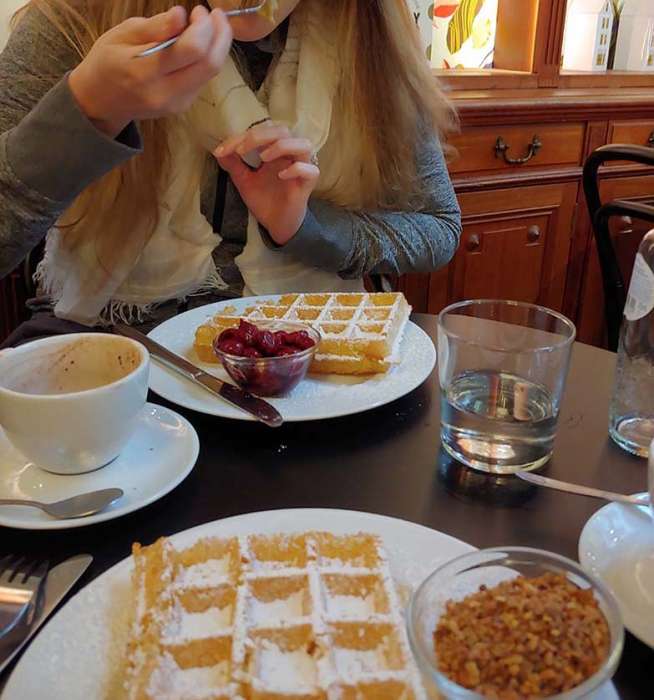 Maison Dandoy Brussels Belgian waffle or they call it just waffle