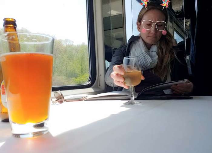 Europe travel train beer wine