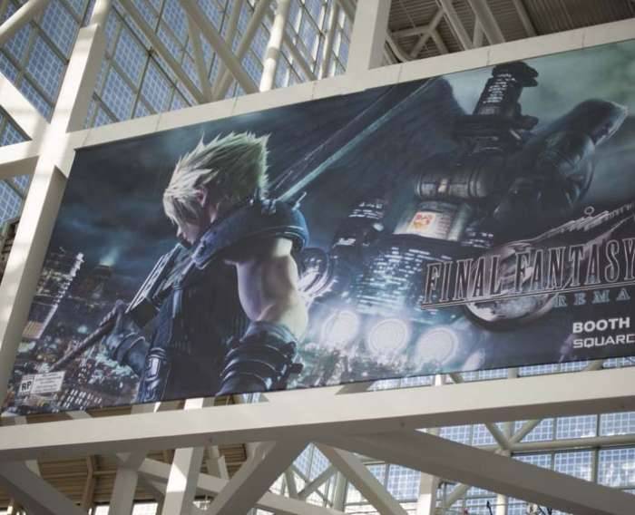 E3 2019 lobby Final Fantasy VII Remake banner