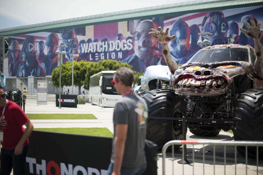 E3 2019 monster truck outside Watch Dogs