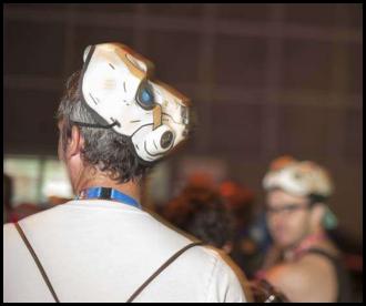 E3 2019 Borderlands 3 booth psycho mask