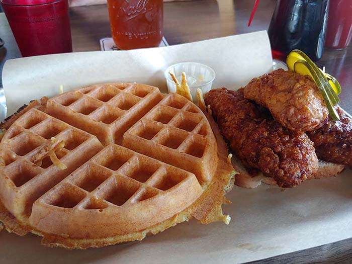 Chicken and waffles Street Car San Diego