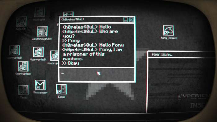 Pony Island hopelessoul chat console