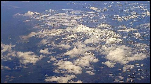 Mt Shasta from an airplane window