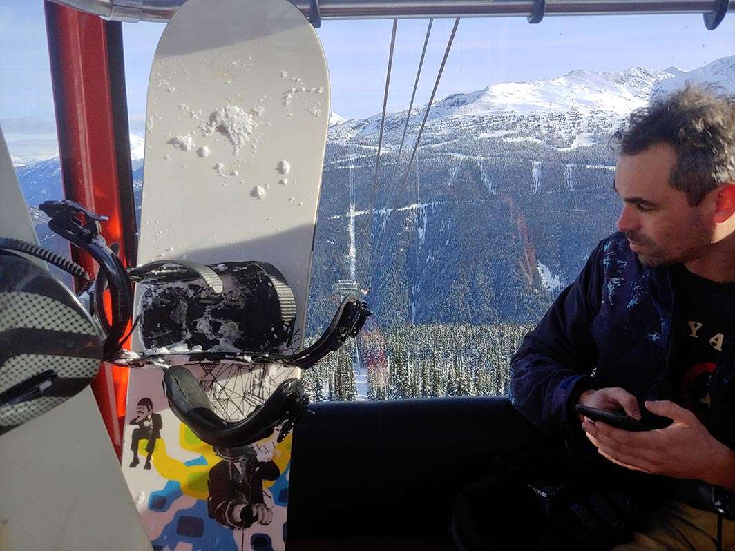 Whistler peak to peak gondola view skiing snowboarding
