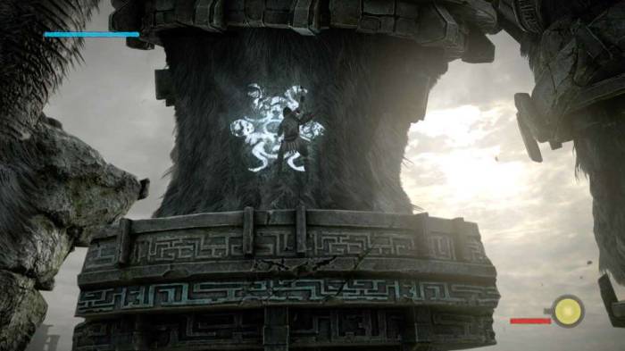 Shadow of the Colossus remaster weak point mechanic