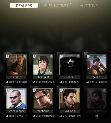 Escape from Tarkov dealers