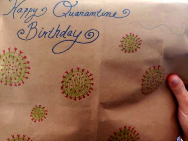 Quarantine birthday coronavirus package