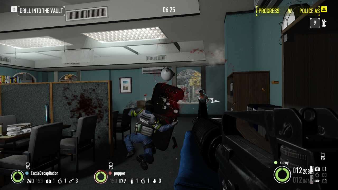 Payday 2 bank swat shield hostage