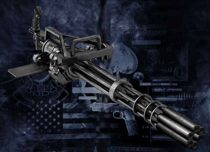 Payday fake weapon silenced suppressed minigun